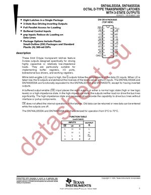 SN74ALS533ADWR datasheet  